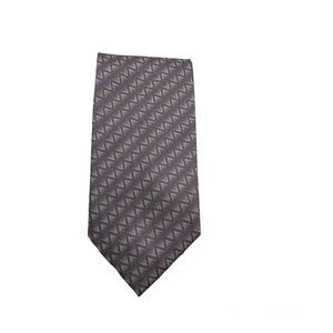 Van Heusen Men's 100% Silk Neck Tie ZigZag Pattern Silver Gray/Purplish Hues